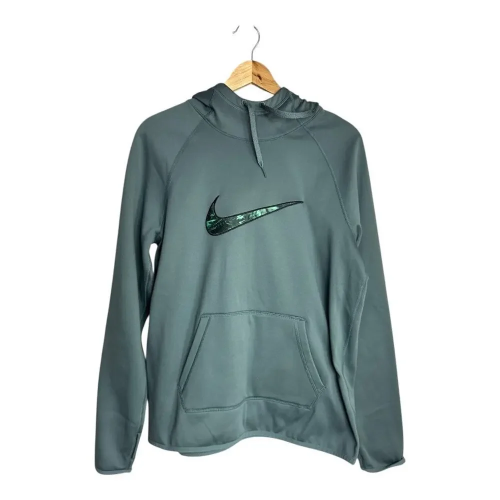 Nike dri‎ fit green pullover hoodie sweater size medium
